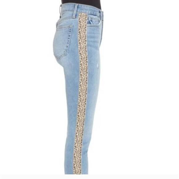 NWOT Joe's Charlie Leopard Stripe Ankle Skinny Light Wash Jeans Sz 25 - Picture 7 of 10